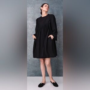 Turn Black Reborn Linen A-line Dress XXL